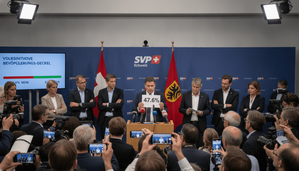 Swiss SVP population cap secures 47.6 percent support, misses majority
