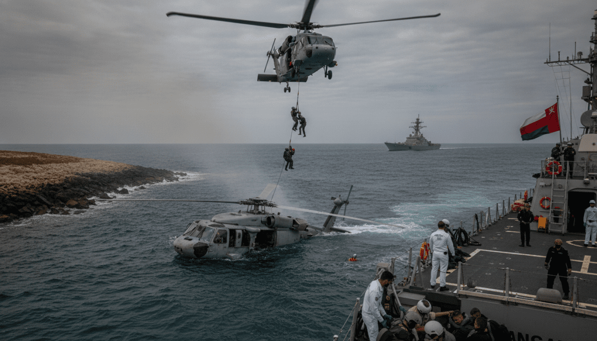 US helicopter crew rescued off Oman after alleged Iranian shootdown