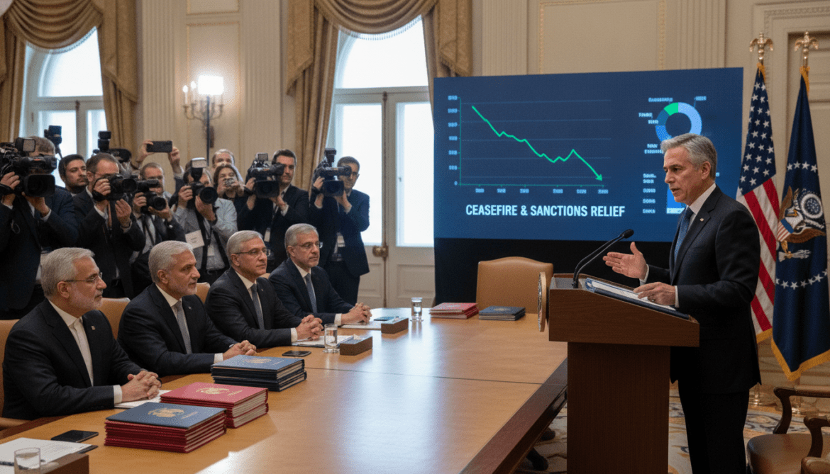US publishes Iran war framework promising immediate ceasefire and sanctions relief