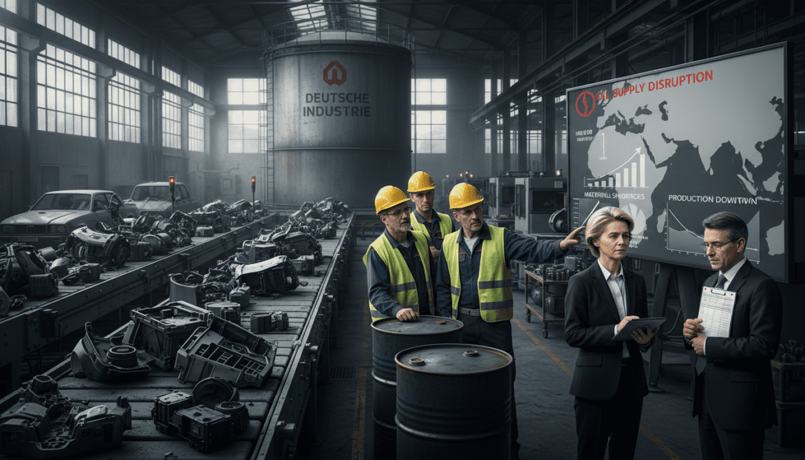 German Industry Faces Rising Material Shortages as Iran War Disrupts Oil Supply