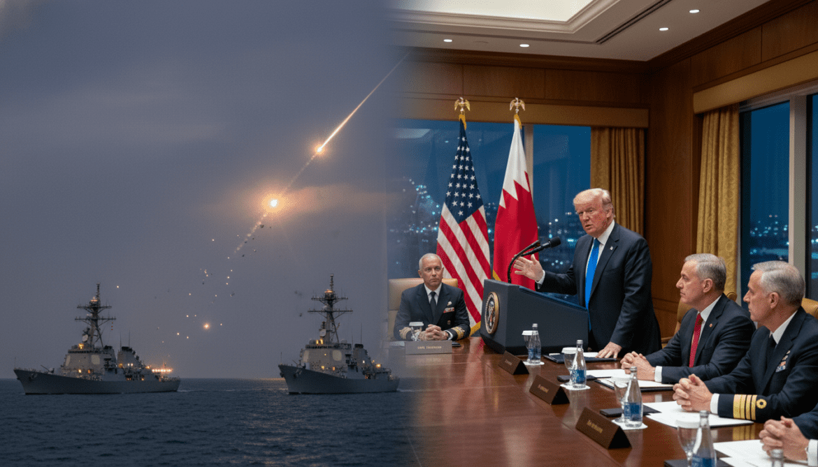 US and Bahrain intercept missiles as Trump says Iran talks continue