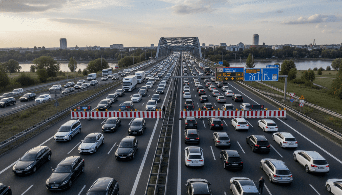 Friedrich-Ebert Bridge closure halts Bonn A565 traffic, forces major detours