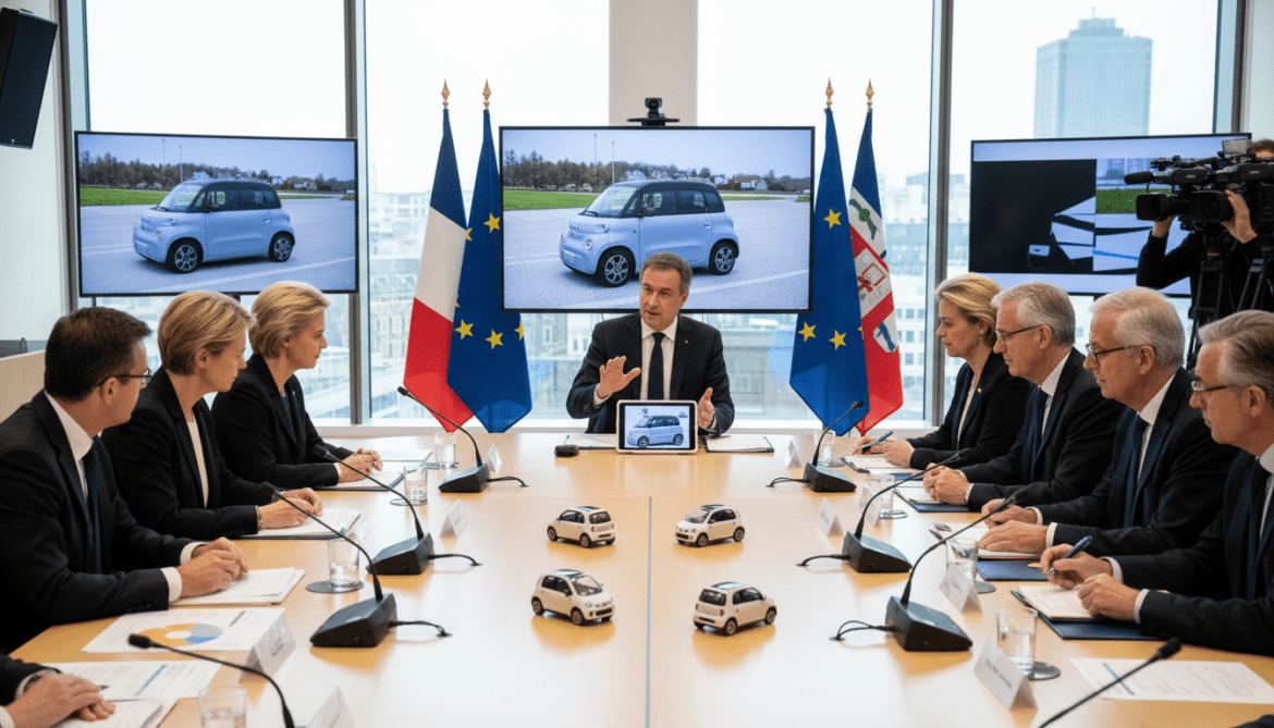 EU considers French proposal to favor small electric cars in emissions rules