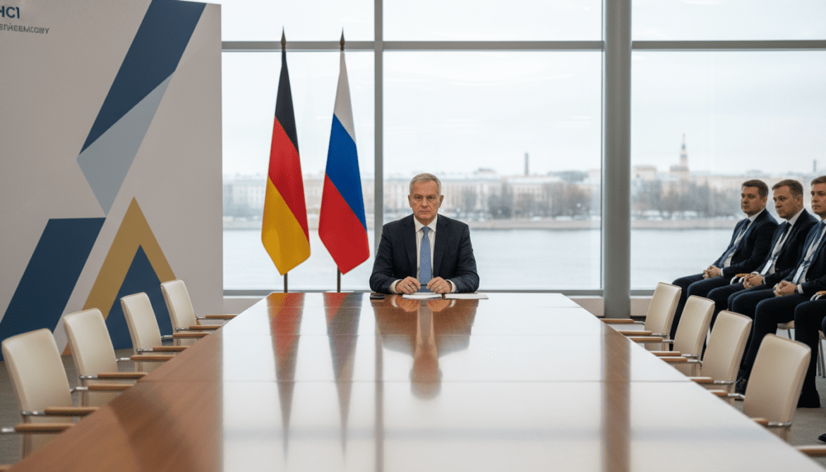 German business presence at Saint Petersburg forum shrinks to lone Globus CEO