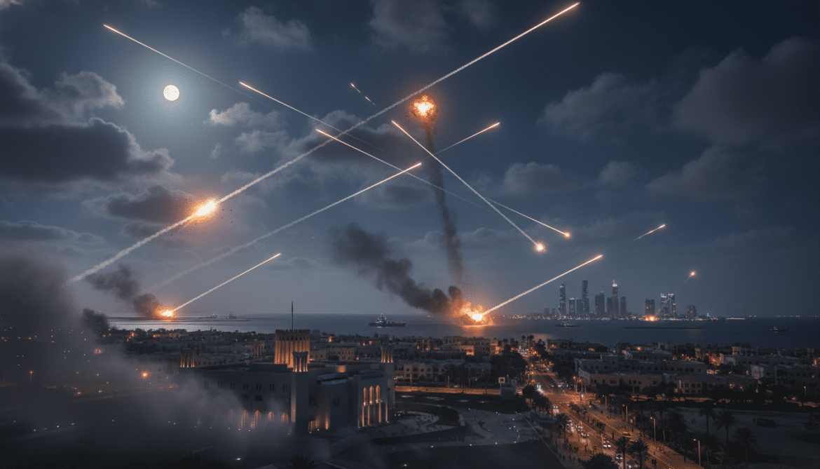 US and Iran launch strikes as missiles and drones target Kuwait, Bahrain