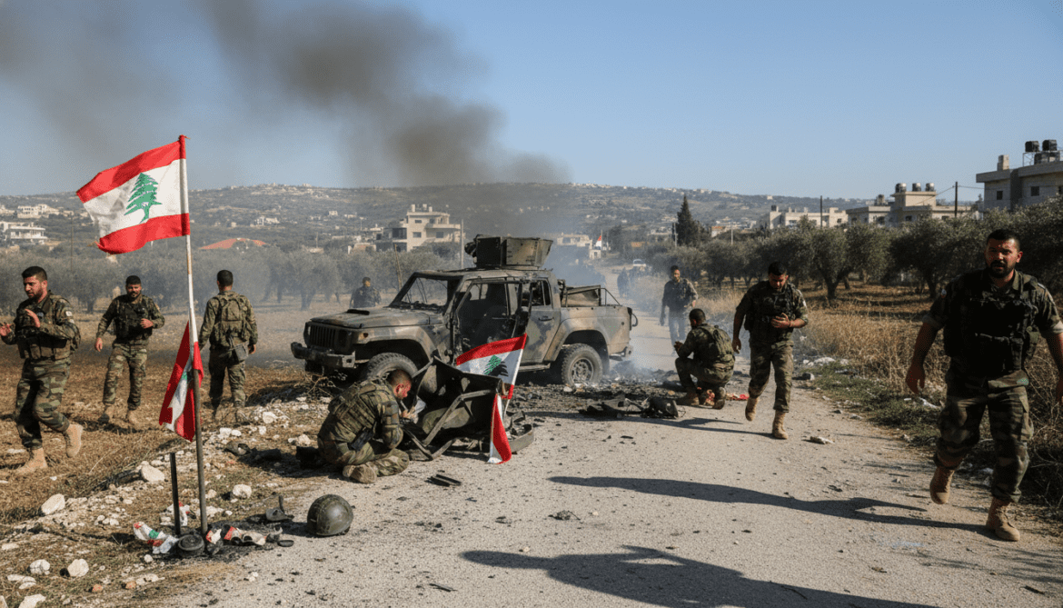 Israeli Strike Kills Two Lebanese Army Officers and a Soldier Near Nabatieh