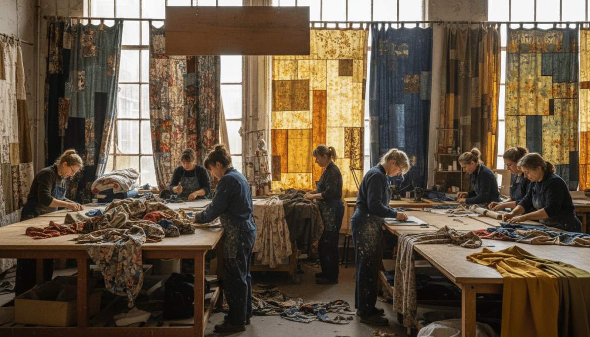 Handmade Textiles Revive Old Fabrics into Vibrant Upcycled Curtains