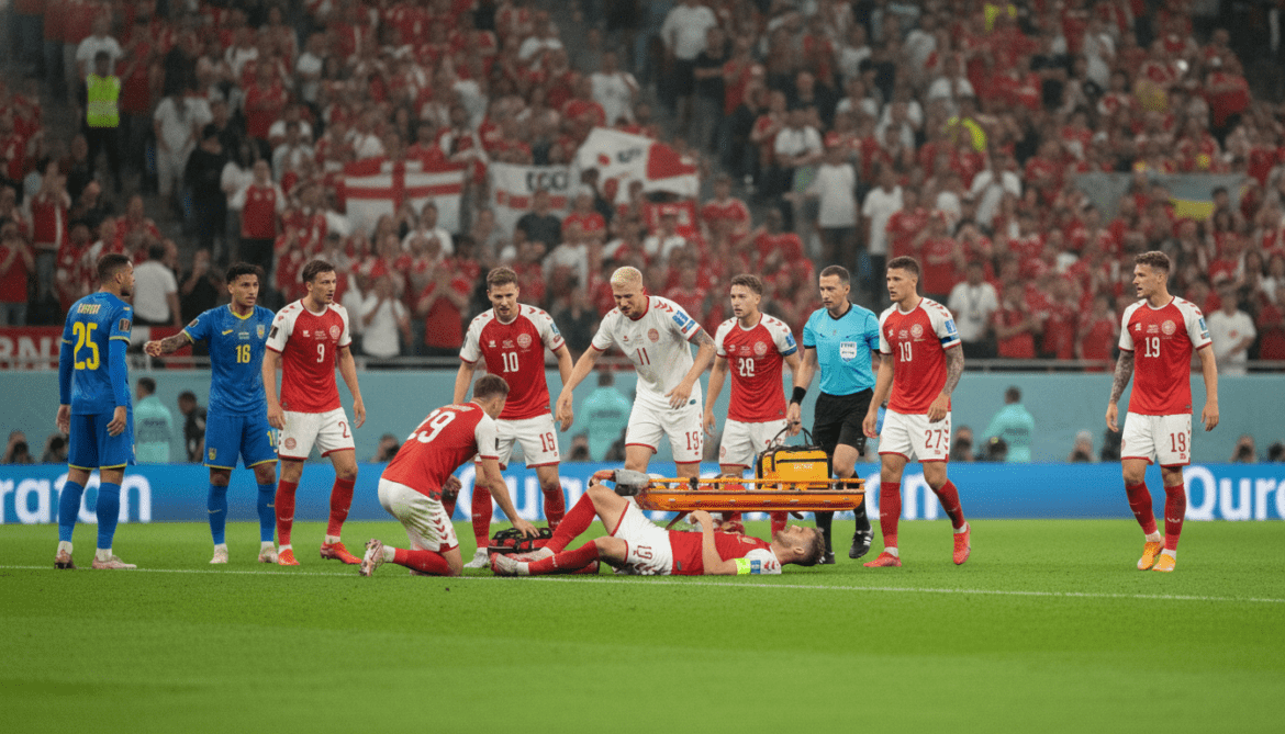 Christian Eriksen collapses during Denmark match against Ukraine taken to hospital