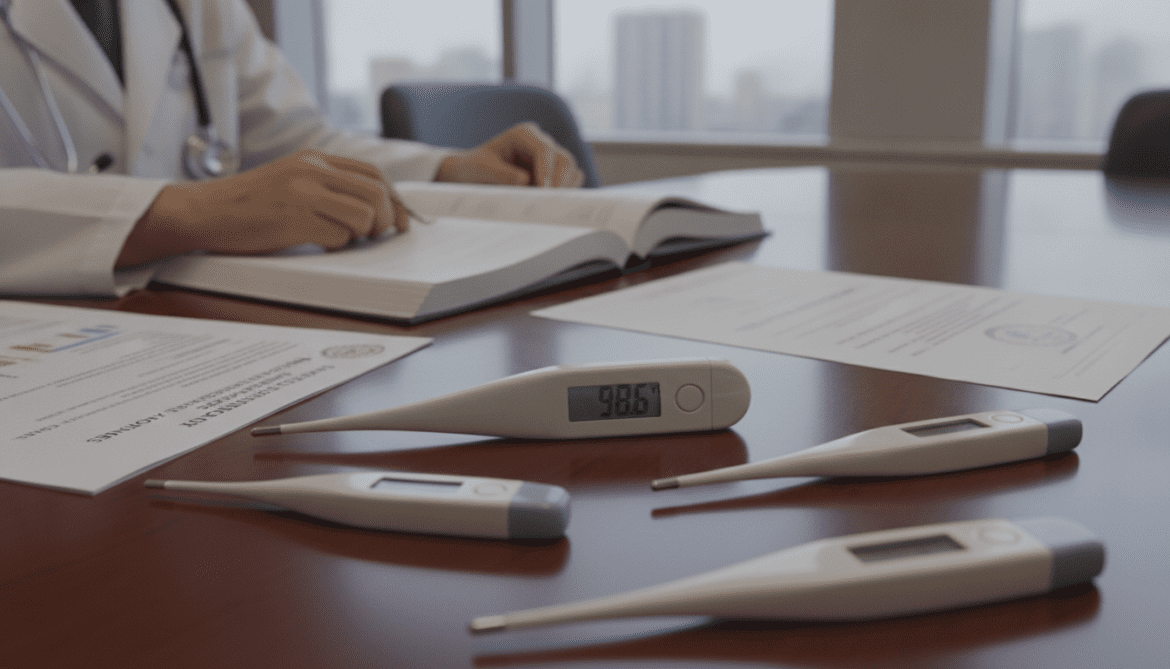 Digital thermometers clarify normal body temperature ranges and fever thresholds