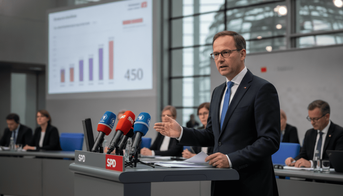 Klingbeil signals income tax reform offering €450 relief and higher top rate