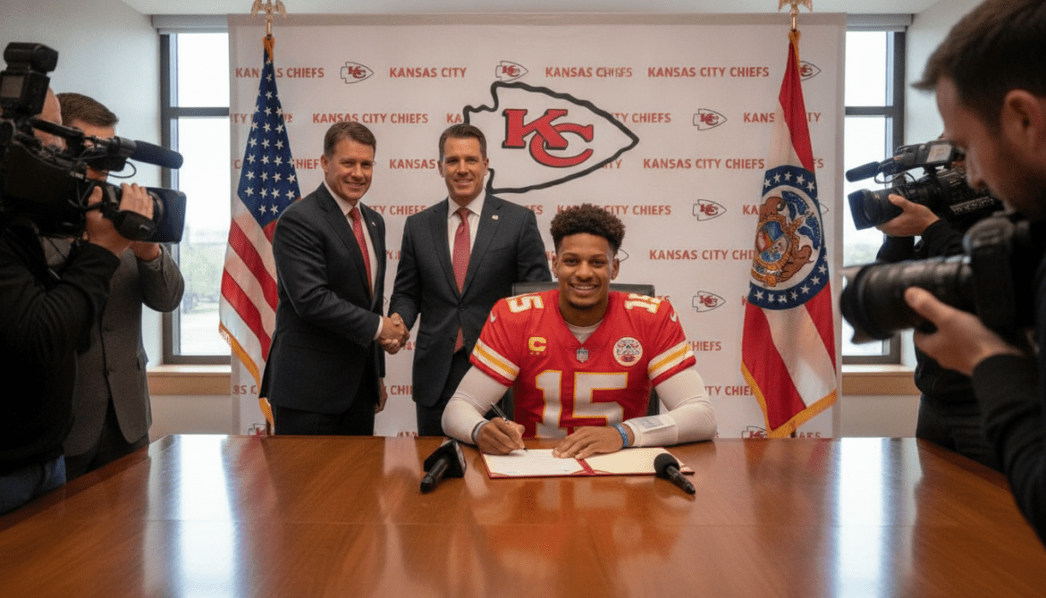 Patrick Mahomes signs record $504.75 million extension with Kansas City Chiefs