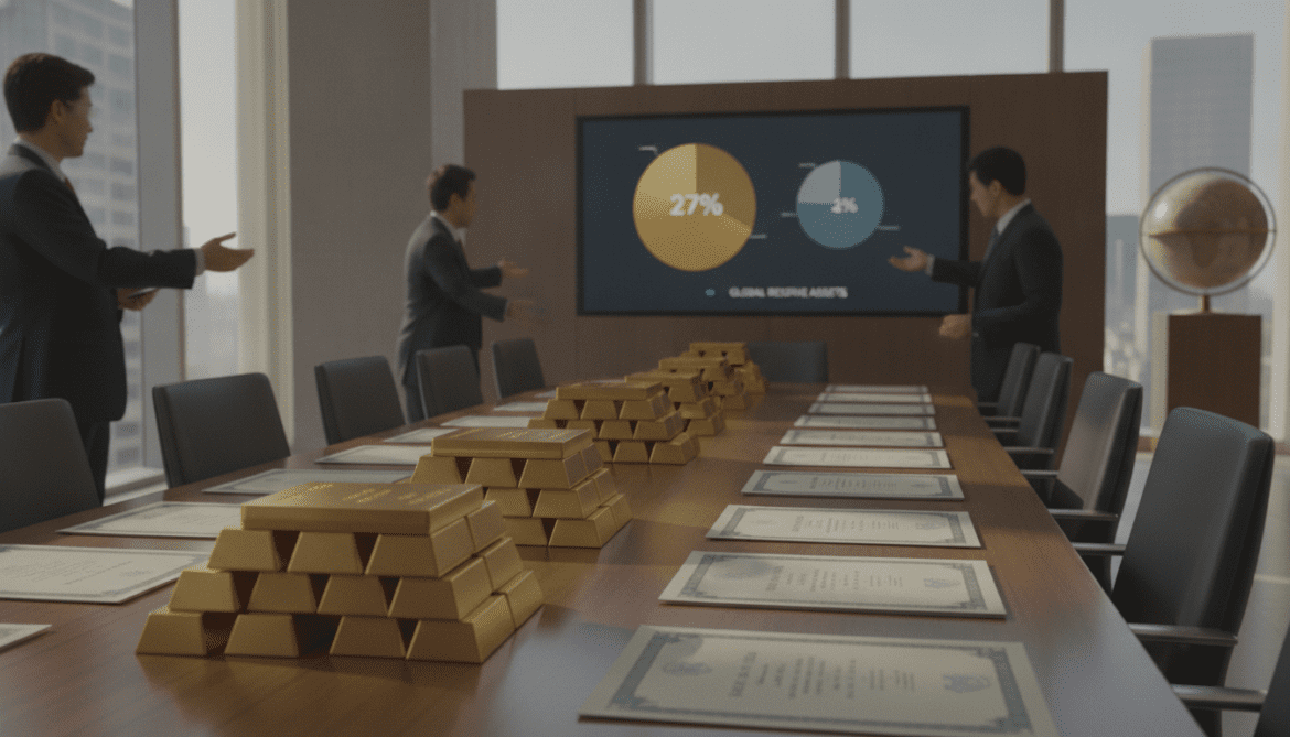 Gold overtakes US Treasuries as largest global reserve asset at 27 percent