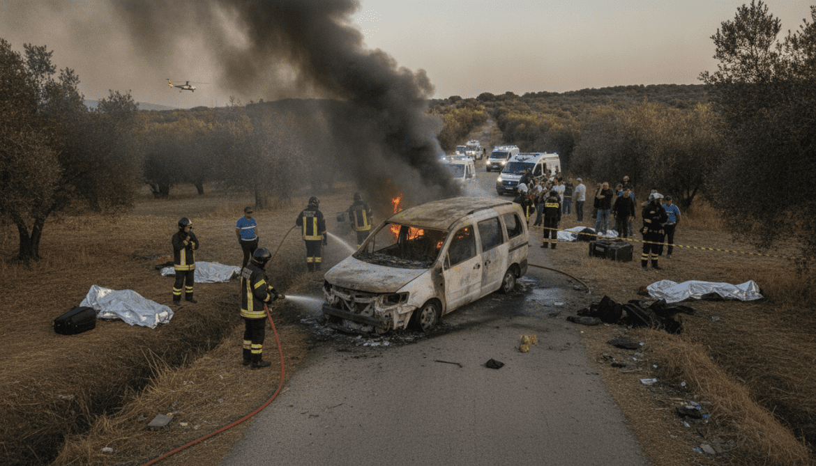 Calabria minivan fire kills four migrants after dispute over a few euros