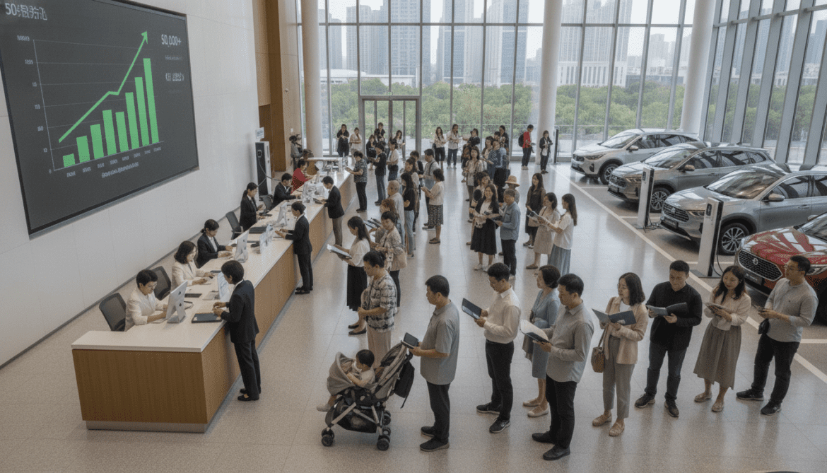 Electric car subsidy hits more than 50,000 applications from lower-income households