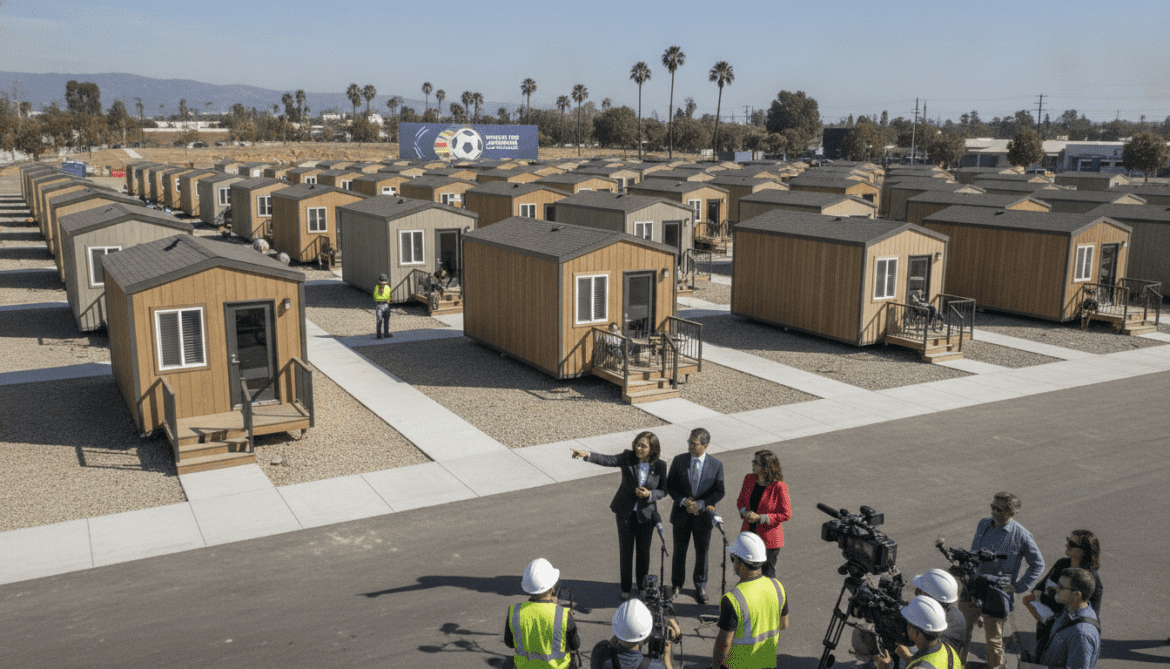 Los Angeles expands tiny house program to curb homelessness before World Cup