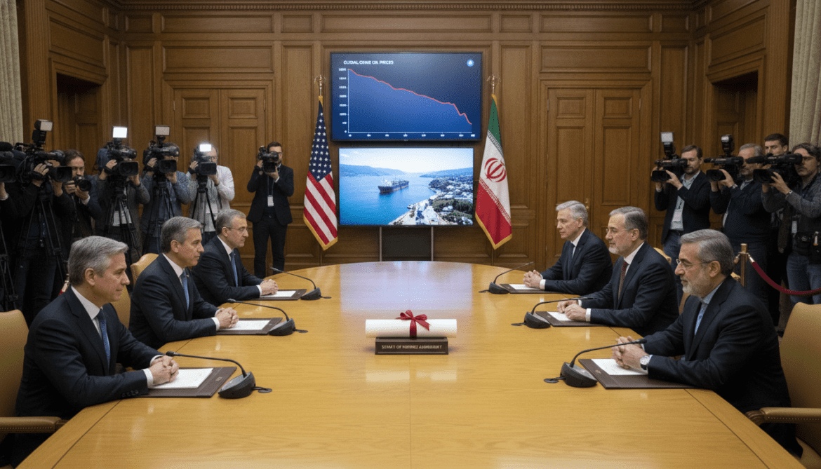 US-Iran deal to reopen Strait of Hormuz drives oil prices down