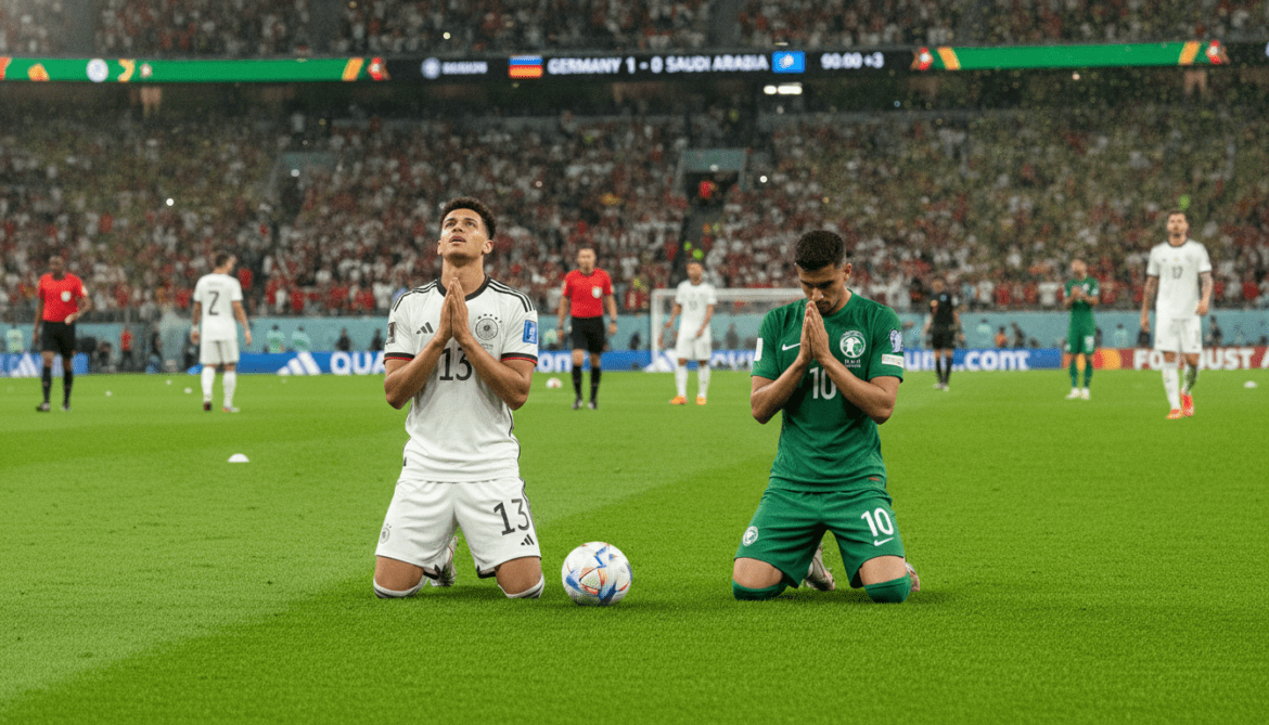 Felix Nmecha scores in World Cup debut and prays with opponent