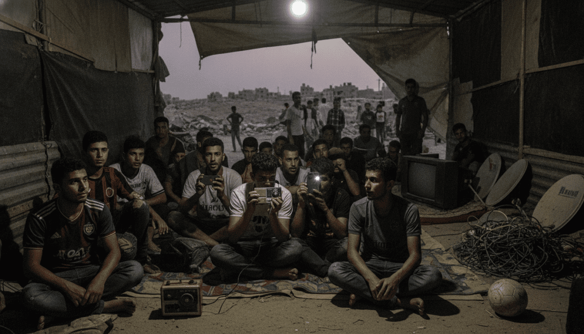 Gaza football fans face displacement, power cuts and limited internet amid Israeli attacks