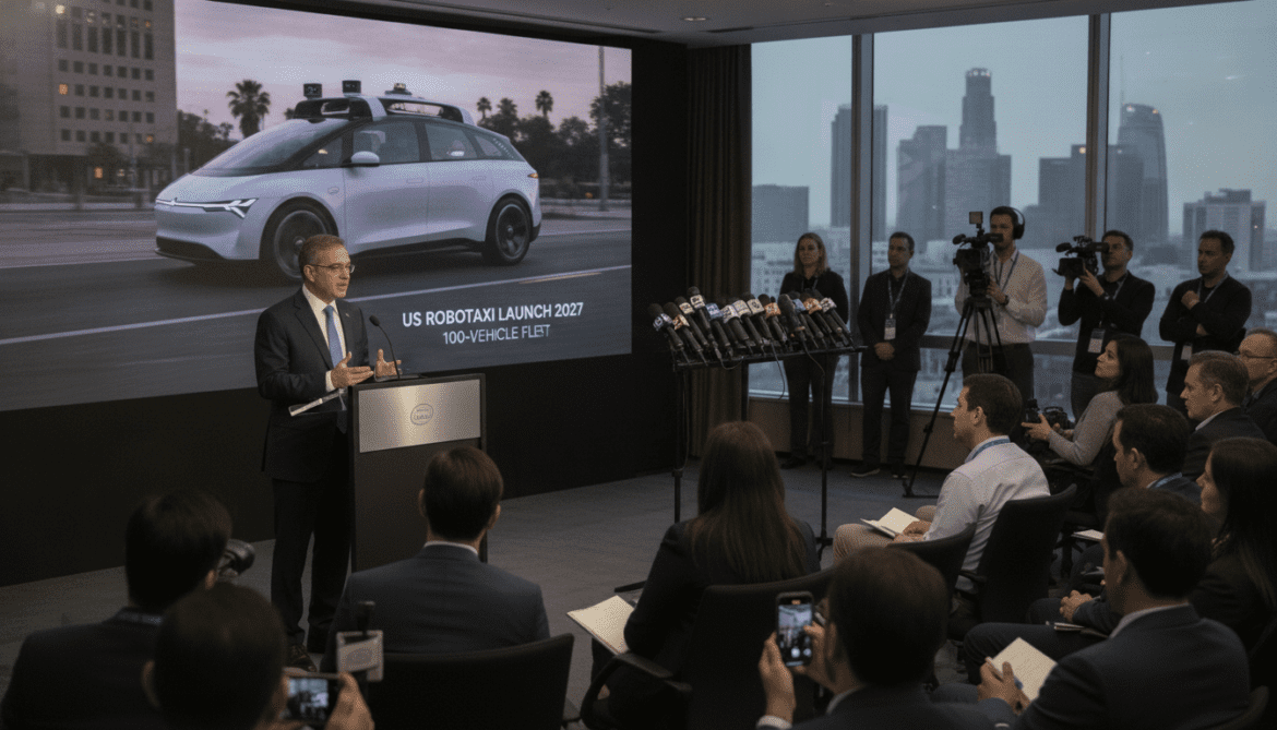 Mobileye Announces US Robotaxi Launch in 2027 with 100-Vehicle Fleet