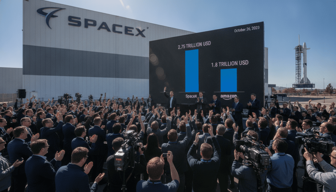 SpaceX surges to $2.75 trillion valuation, overtakes Amazon in market value