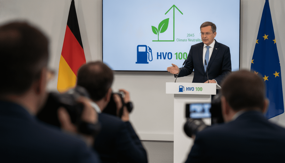 HVO 100 promoted by State Secretary Hirte as pragmatic route to 2045 climate neutrality