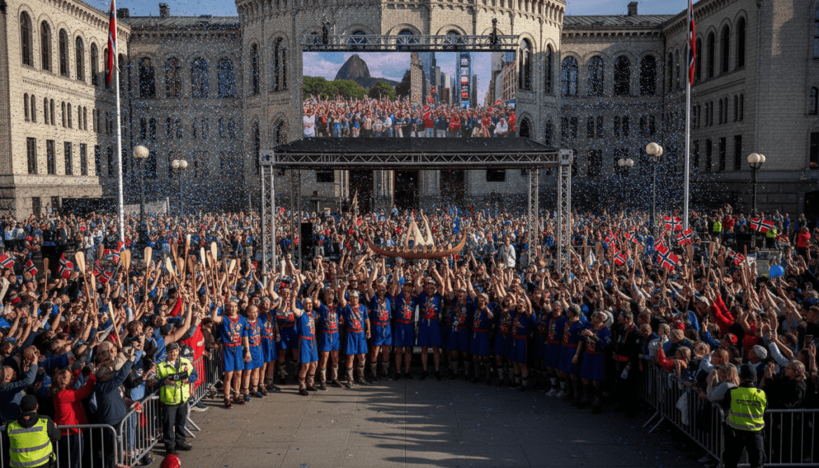 Norway's Viking Row World Cup celebration pauses parliament, spreads across Americas