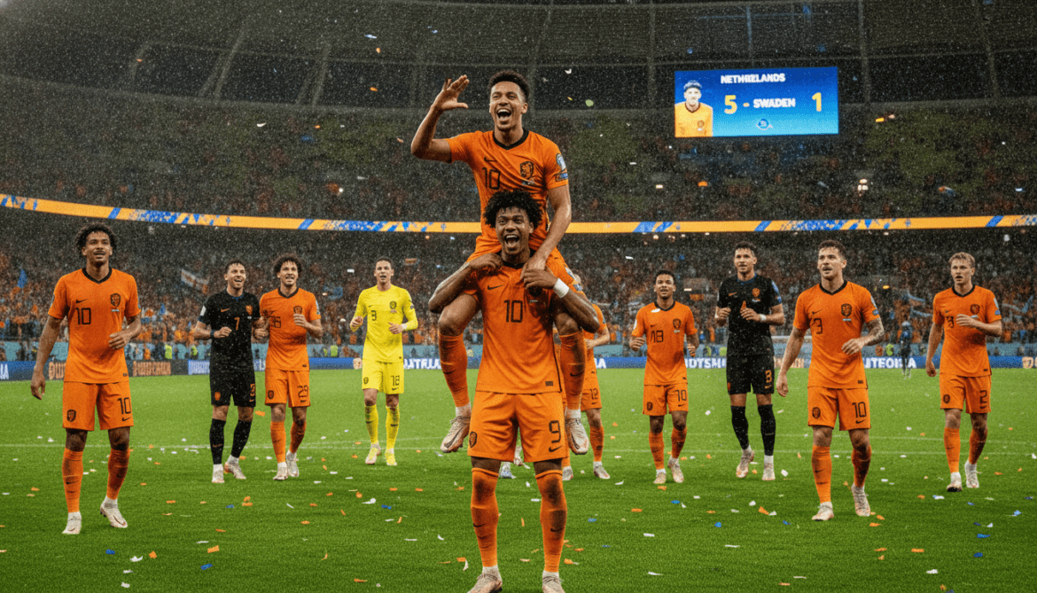 Netherlands dominate Sweden 5-1 as Gakpo and Brobbey shine