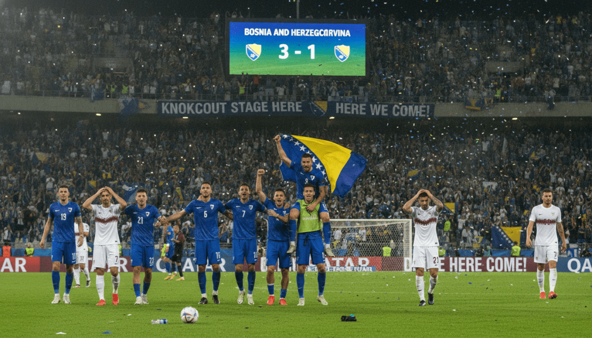 Bosnia and Herzegovina secures 3-1 victory over Qatar to reach knockout stage