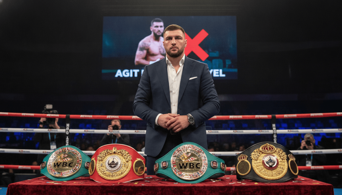 Alexander Usyk relinquishes three world titles and rules out Agit Kabayel bout