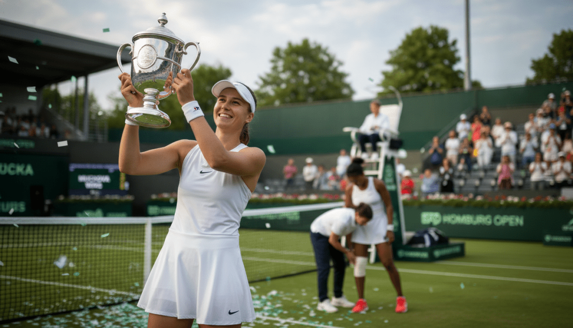 Karolina Muchova wins Bad Homburg Wimbledon warm-up as Naomi Osaka retires injured