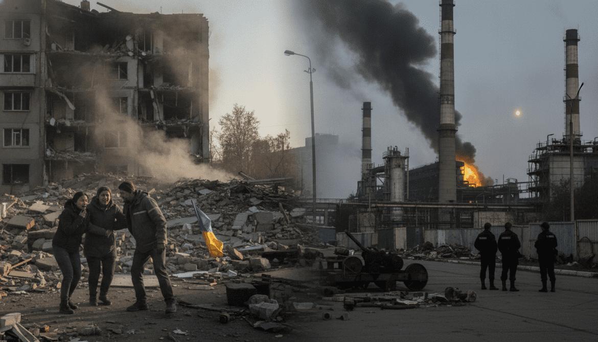 Russian strikes kill two across Ukraine as Kyiv hits Russian industrial sites