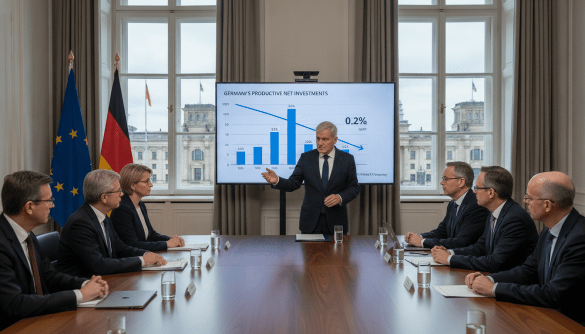 Germany's productive net investments fall to 0.2% of GDP, McKinsey finds