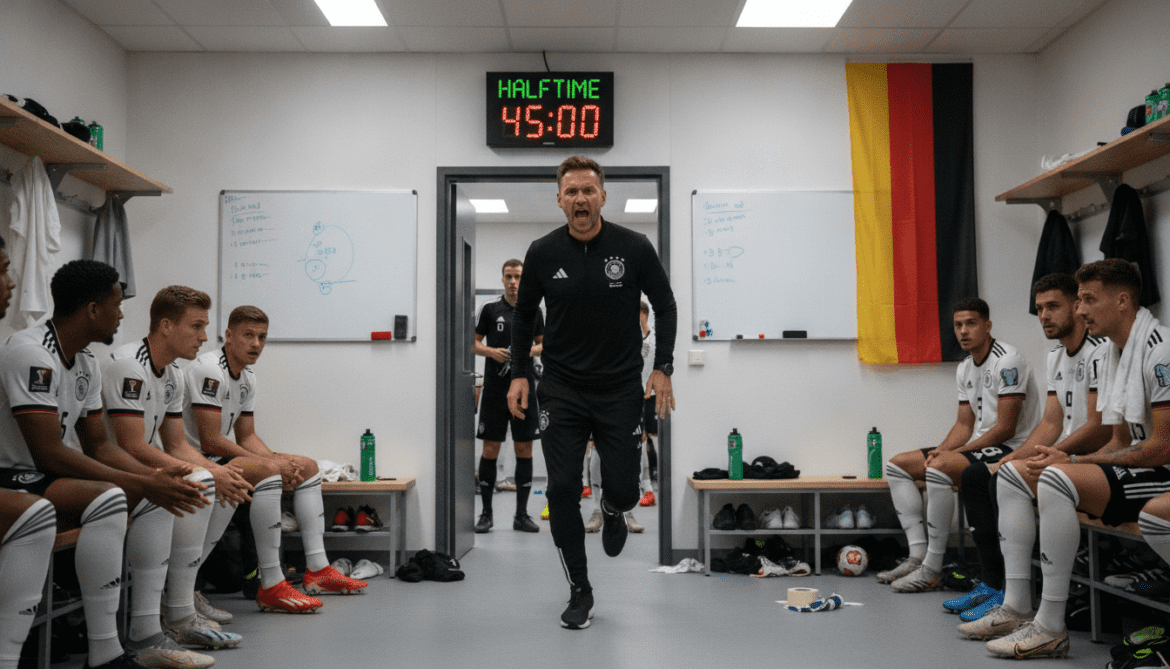 Julian Nagelsmann sprints into dressing room to rally Germany at halftime