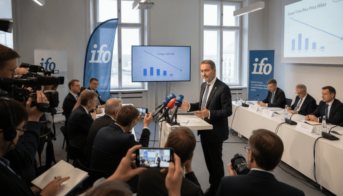 ifo survey shows fewer firms plan price rises as energy costs fall