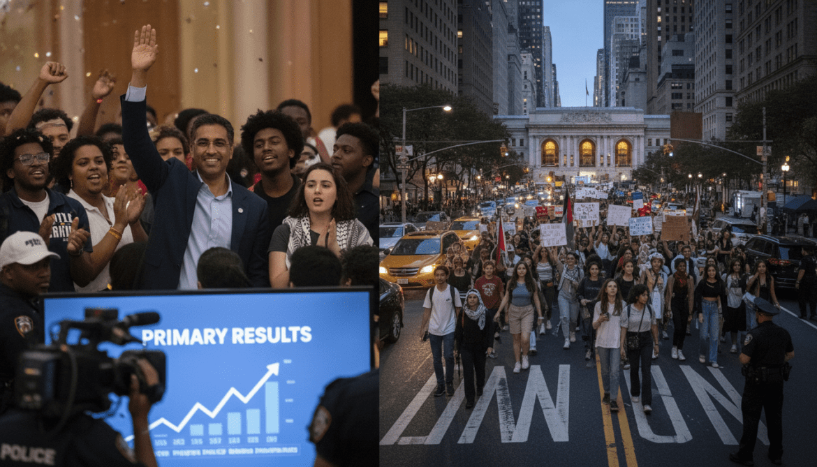 New York primaries elect Mamdani-backed progressives as Gaza protests mobilize Gen Z