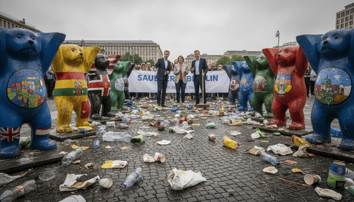 Berlin bear sculptures reveal cleanliness crisis as candidates promise cleanup