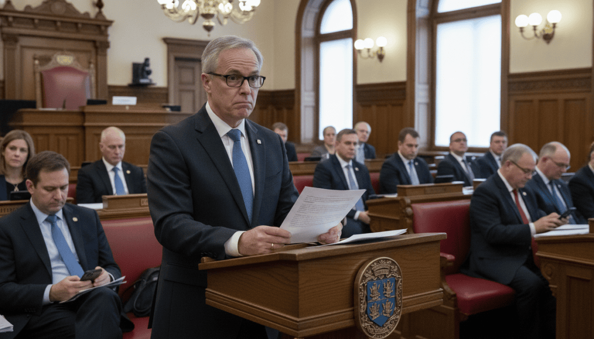 Bill Oliver accidentally reads AI-generated chatbot prompt in New Brunswick parliament
