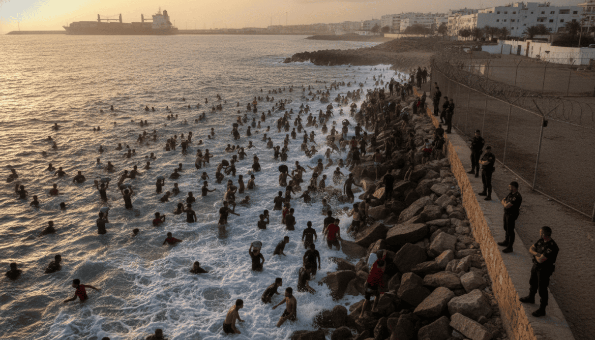 Ceuta migrant surge as thousands swim ashore and authorities largely stand aside