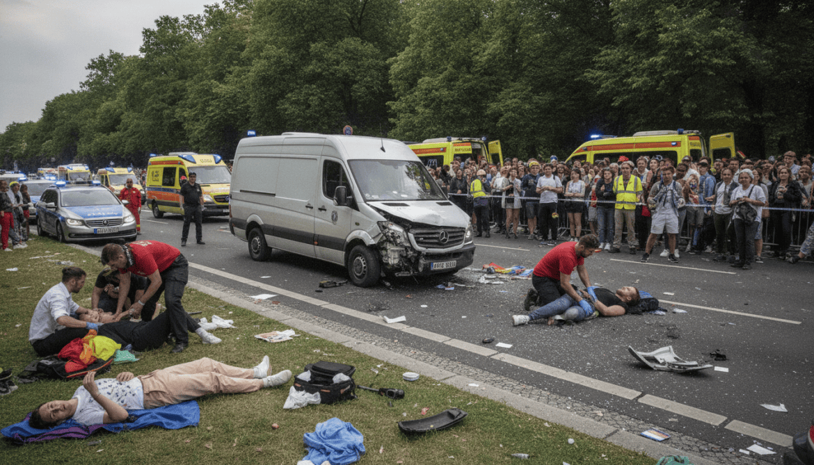 Christopher Street Day Berlin halted after vehicle drives into Tiergarten injuring several