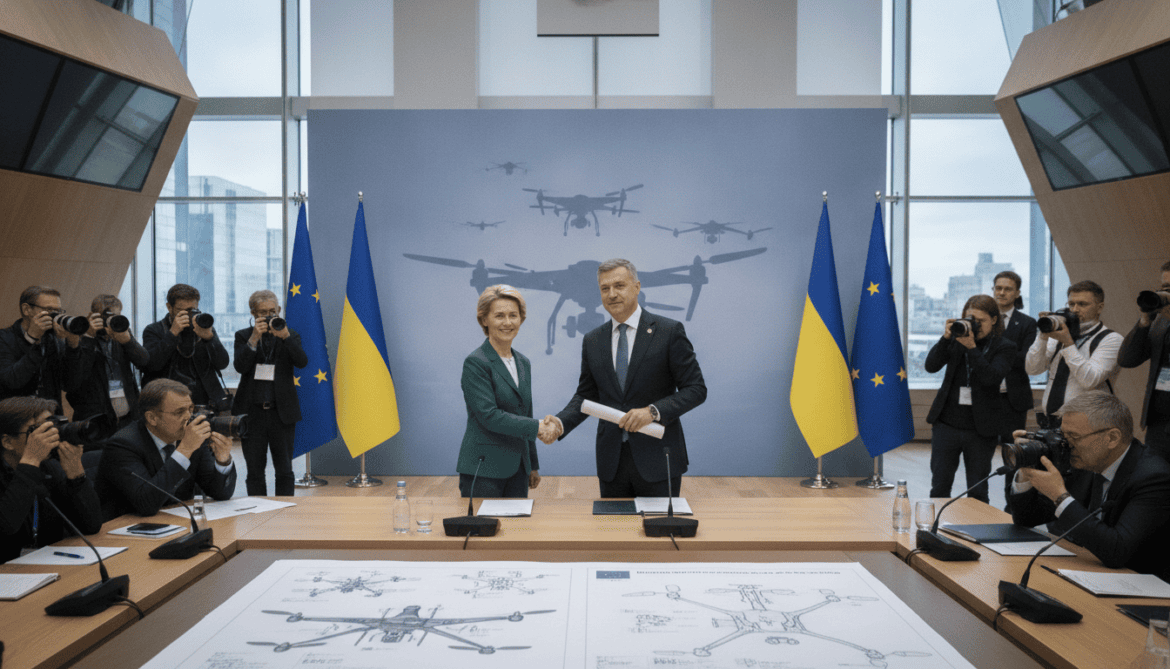 EU and Ukraine announce joint drone production pact to boost supply