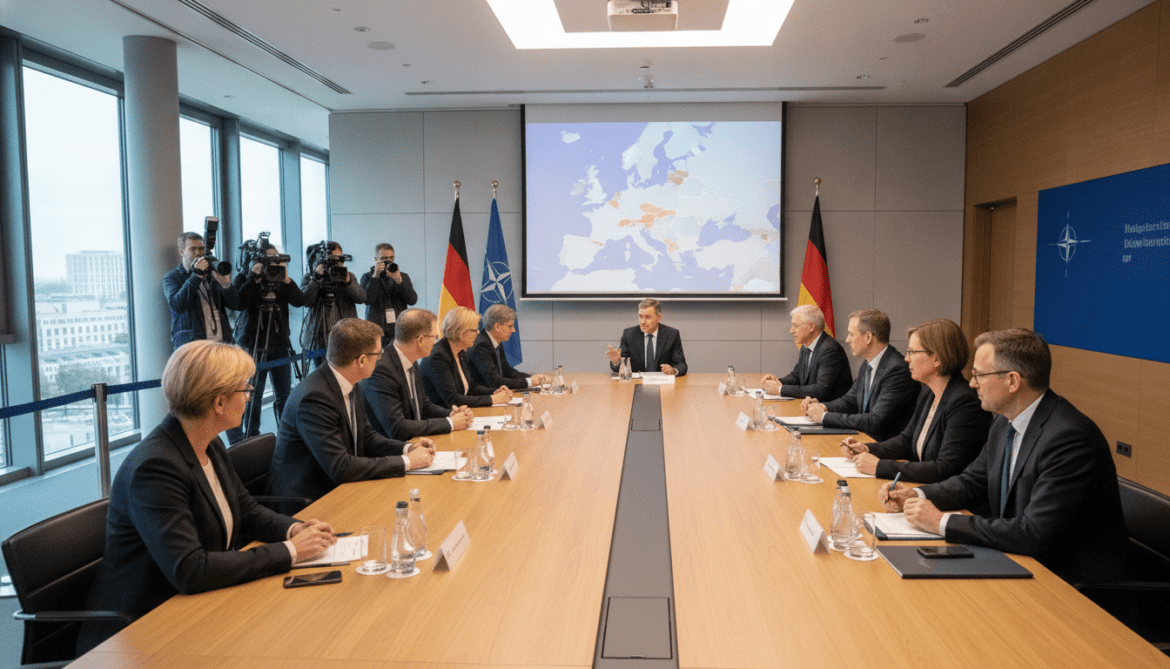 Germany Convenes Cabinet at Defense Ministry to Signal NATO Summit Readiness
