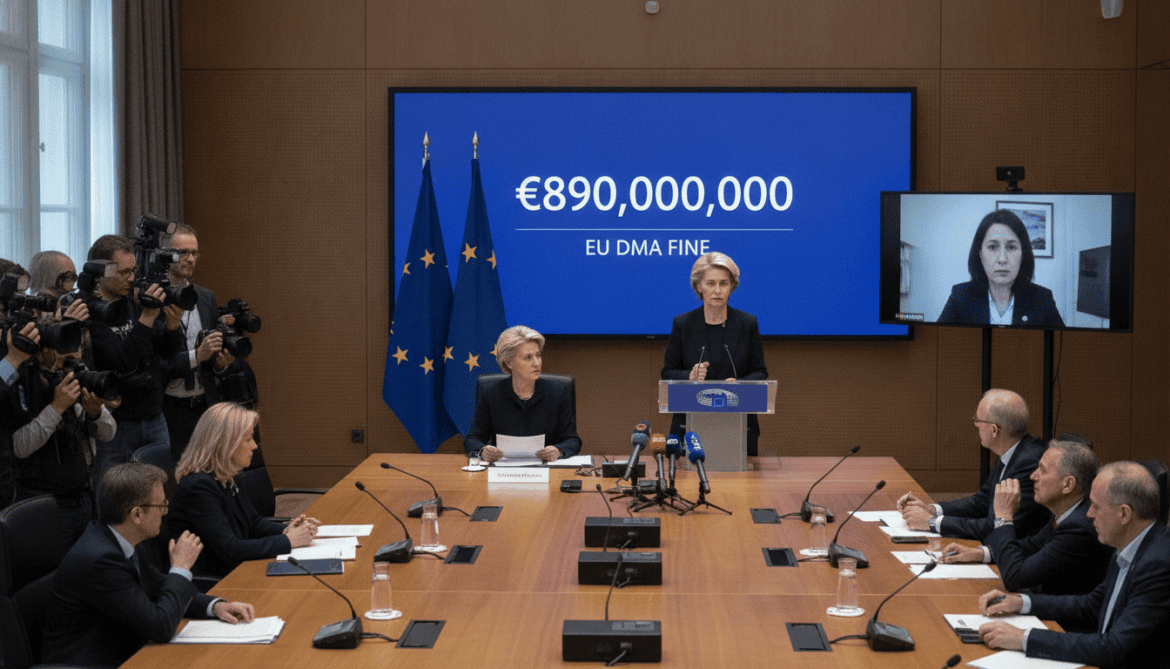 Google fined €890 million under EU DMA as U.S. trade chief warns