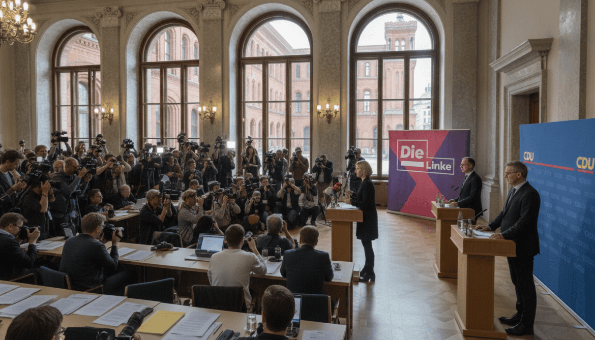 Left Leads Berlin Poll at 20 Percent as CDU Slips to Fourth