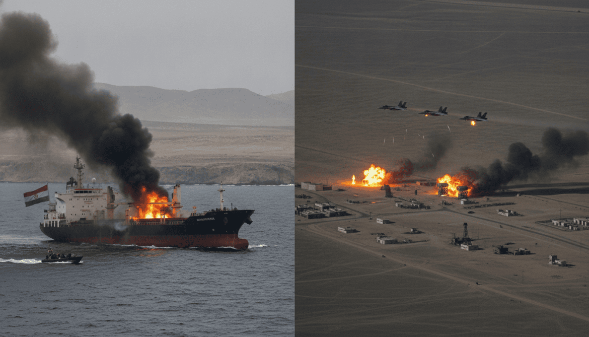 Strait of Hormuz escalates: IRGC attacks ship, US strikes 140 targets
