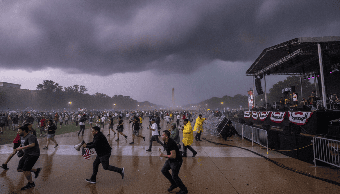 US 250th anniversary celebrations disrupted as storm forces evacuation of National Mall