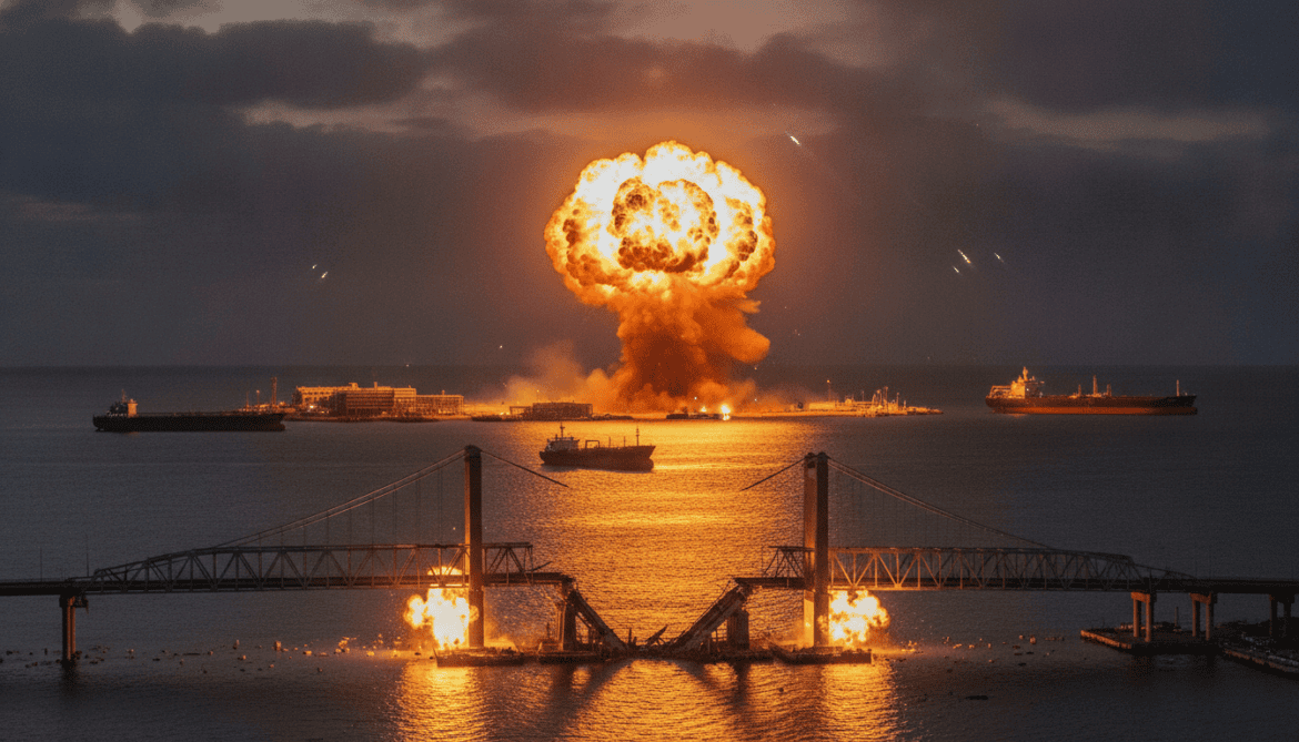 US strikes Iran targeting Kharg island and strategic railway bridges