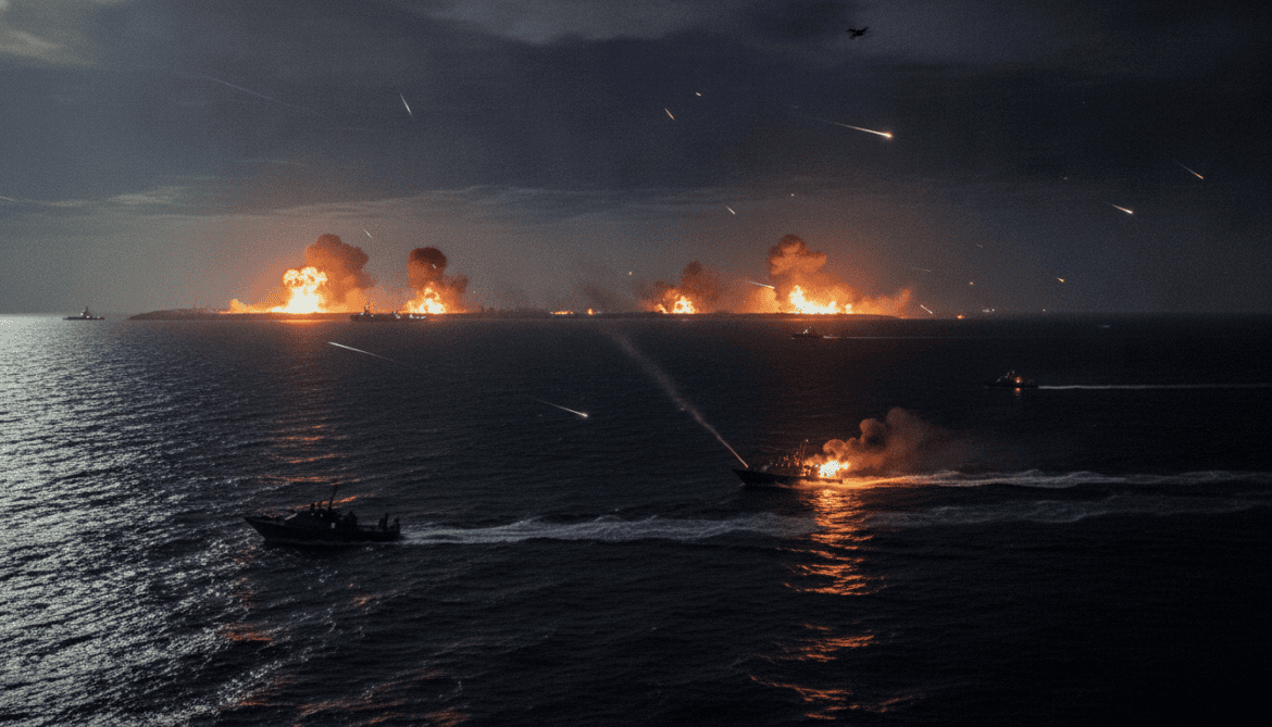 US strikes Iranian air defenses and IRGC boats in Strait of Hormuz