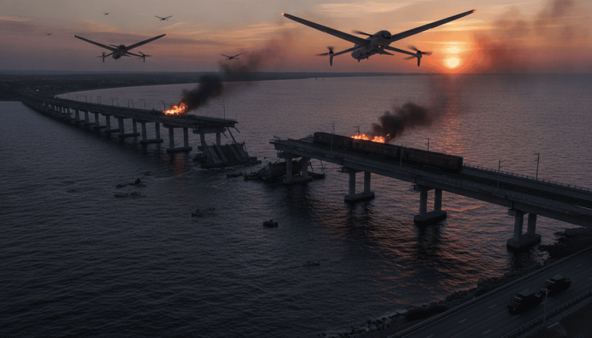Ukraine's Mid-Range Drone Campaign Cripples Russian Supply Route to Crimea