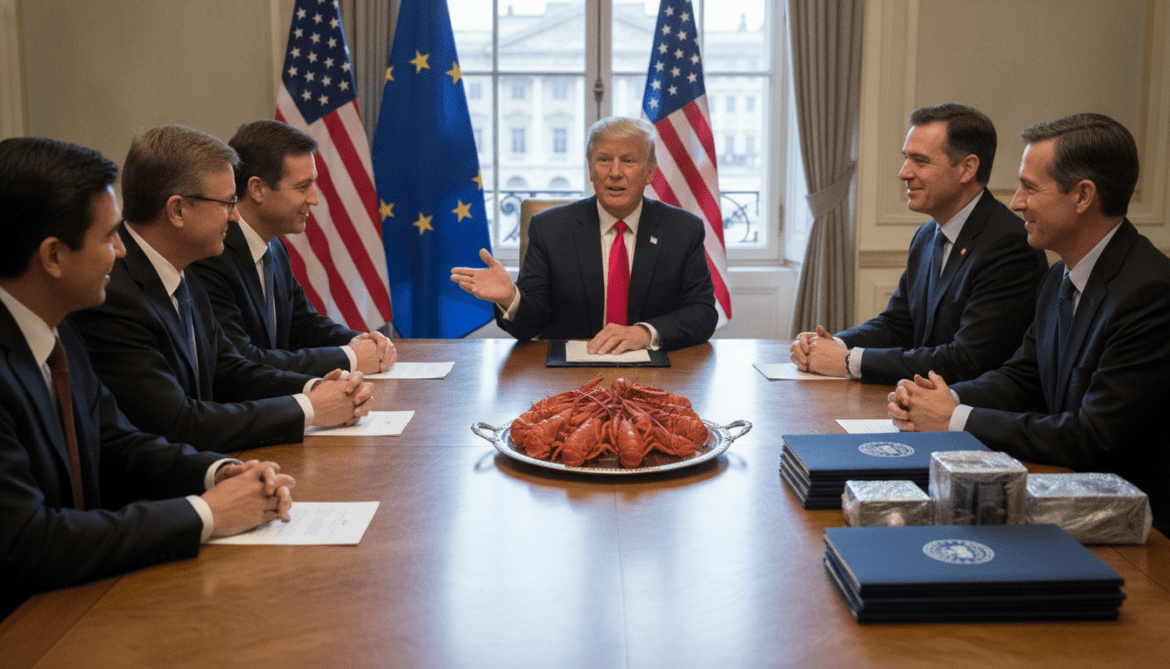 EU lifts tariffs on US industrial goods and lobster under Trump deal