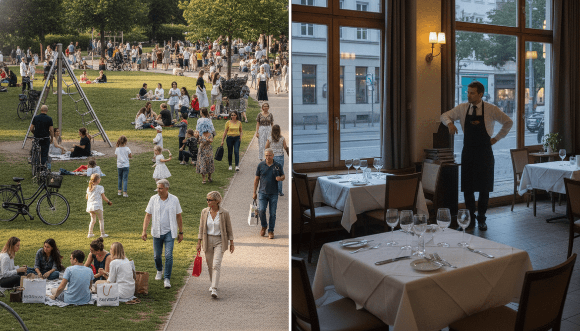German consumer spending leads EU in leisure but lags on dining out